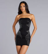 Shine Curve Tube Mini Dress