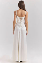 ANABELLA | LACE UP MAXI DRESS