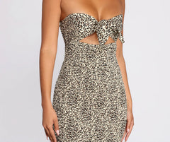 Purrfectly Fierce Smocked Mini Dress