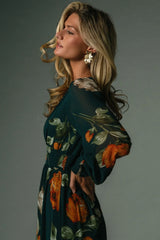 Olivia Maxi Dress | Deep Topaz Floral