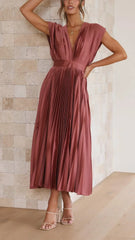 Rosalie Pleated Midi Dress