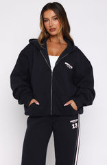 Lucky Thirteen Charise Zip Front Hoodie Navy