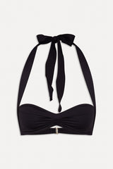 x BELLA HADID Sunday Halter Bikini Top - Black