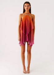 Twin Flame Mini Dress - Orange Gradient