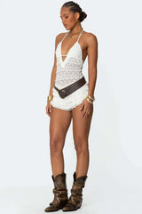 AMELIA | RUFFLED LACE ROMPER