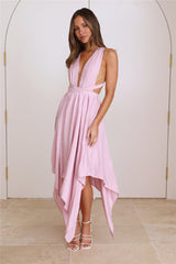 Lover Wanted Midi Dress Pink