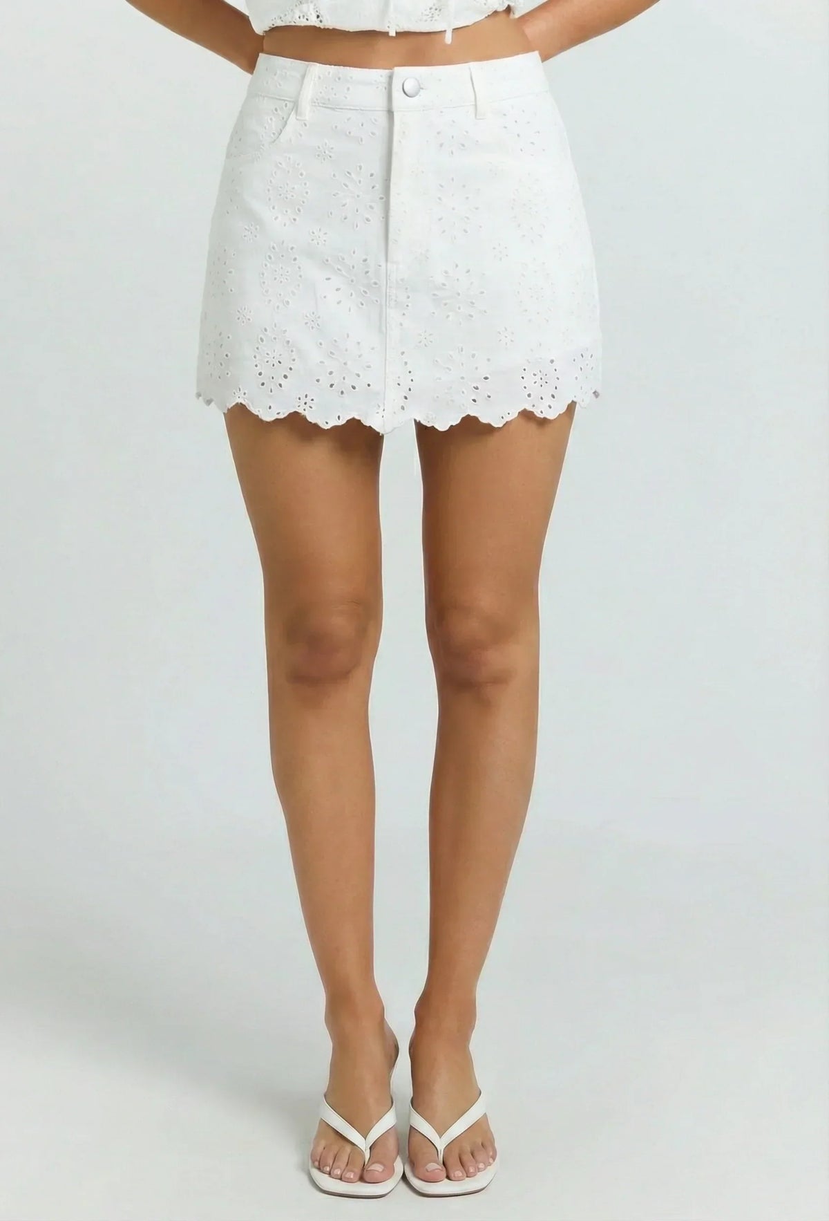 Atelier Eyelet Mini Skirt