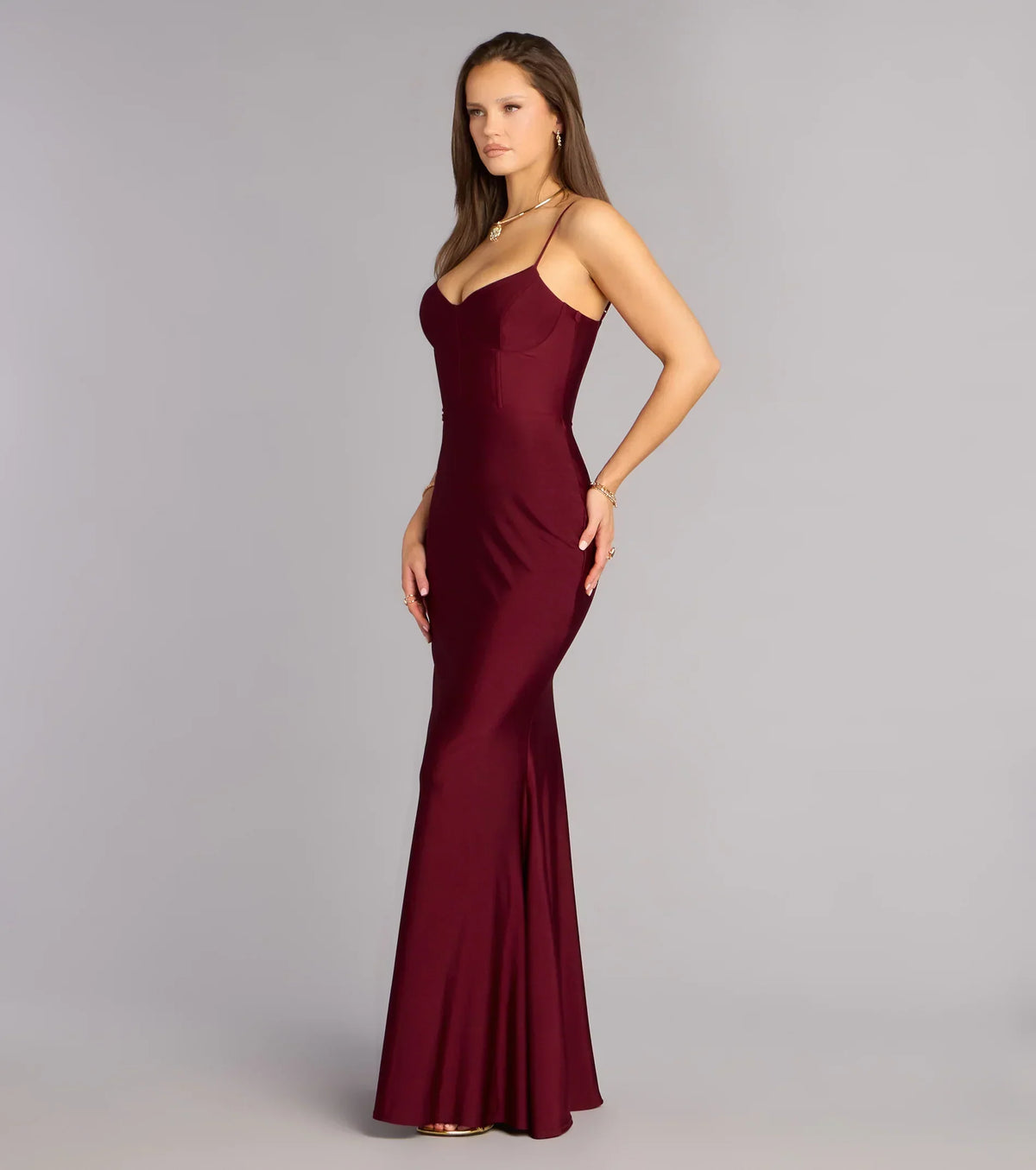 Arlette Corset Lace-Up Mermaid Dress