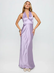 Big Screen Halter Maxi Dress Lilac