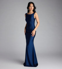 Blanca Boat Neck Mermaid Formal Dress