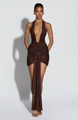 Rosetta Mini Dress - Plum Brown Sparkle