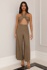 Wrapped In Love Crop Top Khaki