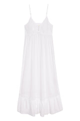 Airy Poplin Midi Dress  - White