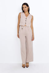 Street Fashion Pants Beige