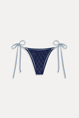 Mackenzie Cheeky String Bikini Bottom - Diamond Stitch