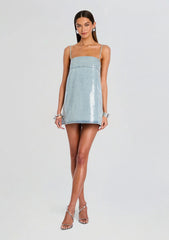 Nadiya Sequin Denim Dress