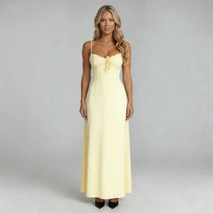 Iliana Lace-Up Maxi Dress