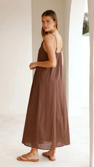 Aspen Maxi Dress - Chocolate