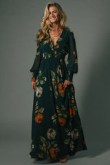Olivia Maxi Dress | Deep Topaz Floral